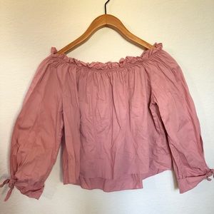 Off the shoulder crop top